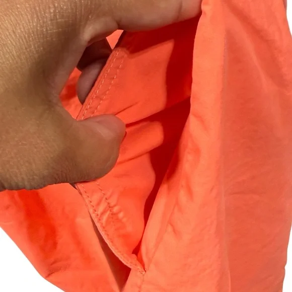 GAP Tie Front Flutter Sleeve Mini Dress Orange Cotton M - Picture 7 of 7